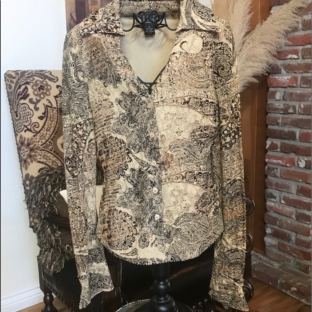 INC Paisley Print Blouse